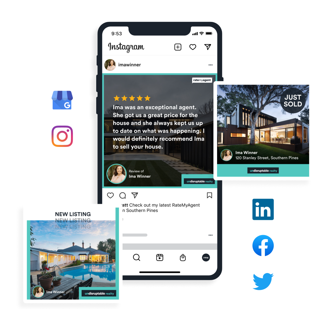 Compass Real Estate's Social Media Marketing Platform on Facebook, Instagram, YouTube, and more